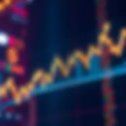 A chart illustrating Bitcoin's price falling sharply, indicating a 50% decline. Investors look concerned about their assets.