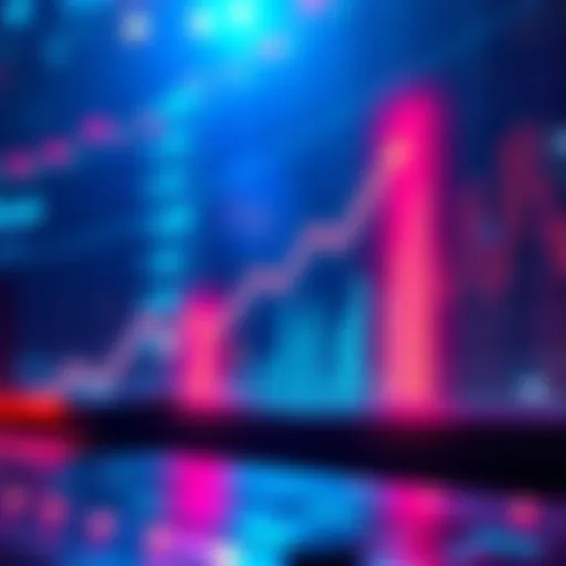 Chart showing Bitcoin's price rise with an upward trend line and arrows indicating growth