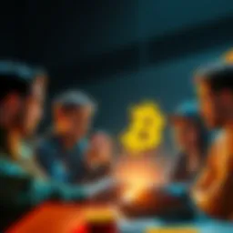 Group of Bitcoin enthusiasts debating over price predictions, expressing frustration and accountability.