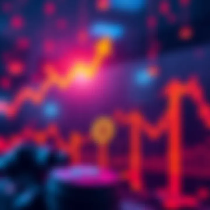 A graphic showing a rising Bitcoin price chart with arrows pointing upward