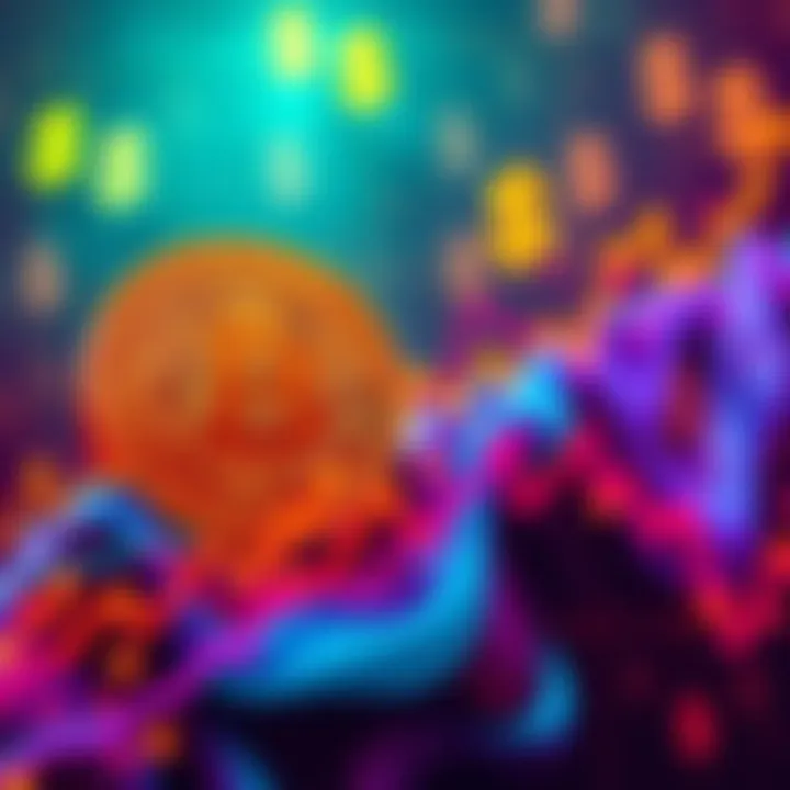 Bitcoin price rise illustration A graph showing Bitcoin prices increasing with a bullish trend and dollar signs in the background