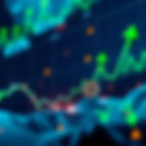 A graph showing Bitcoin's price climbing above 79K, with green upward arrows indicating growth