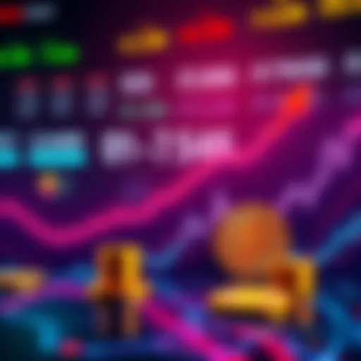 A visual representation of Bitcoin's rising value with an upward graph and Bitcoin symbols