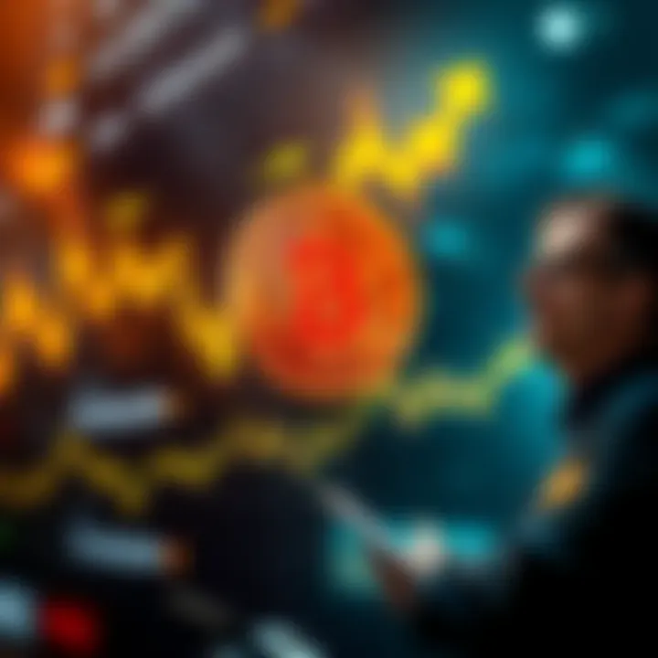 A chart showing Bitcoin's price rising above $91,000, with arrows indicating upward movement and a trader analyzing the data, reflecting growing market confidence.