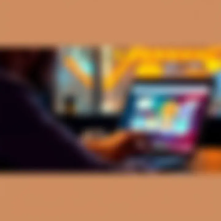 A person looking at different platforms for buying Bitcoin on a laptop.