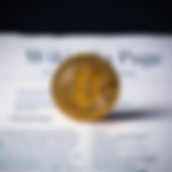 A visual representation of one Bitcoin coin with a background featuring a Wikipedia page, symbolizing the rarity of owning Bitcoin versus having a page on the site.