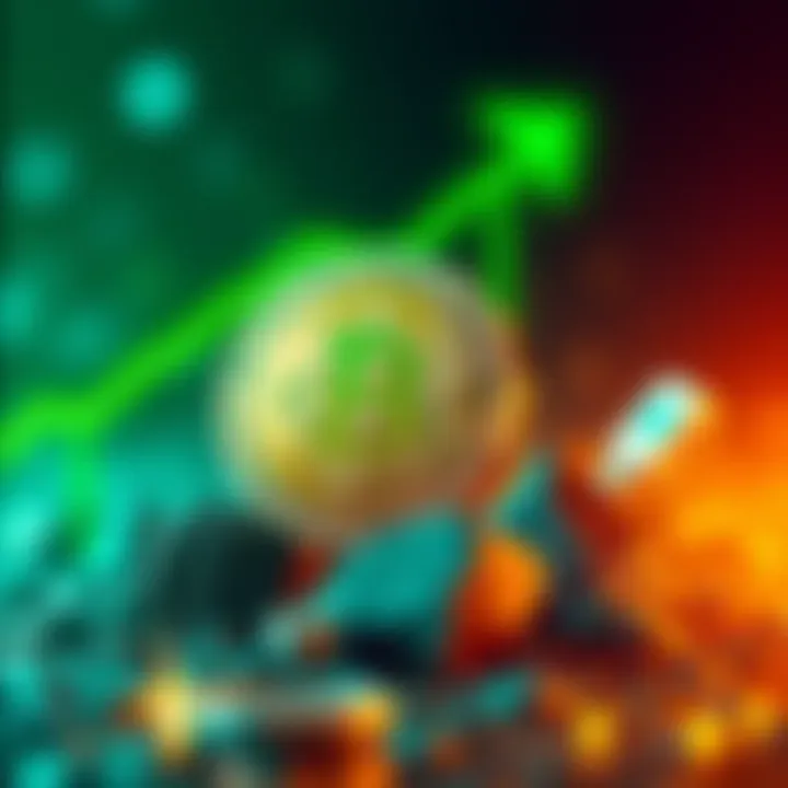 A digital graphic showing Bitcoin logo and a green renewable energy symbol, indicating growth and sustainability in cryptocurrency.