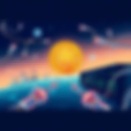 Illustration showing Bitcoin symbol alongside submarine cables and hosting servers, depicting the impact of infrastructure threats on the network