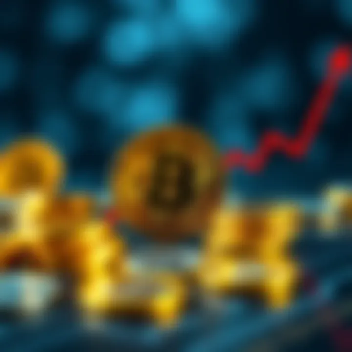 A graphic showing Bitcoin symbols with a downward trend line, symbolizing the sale of Bitcoin after Michael Saylor's manifesto.