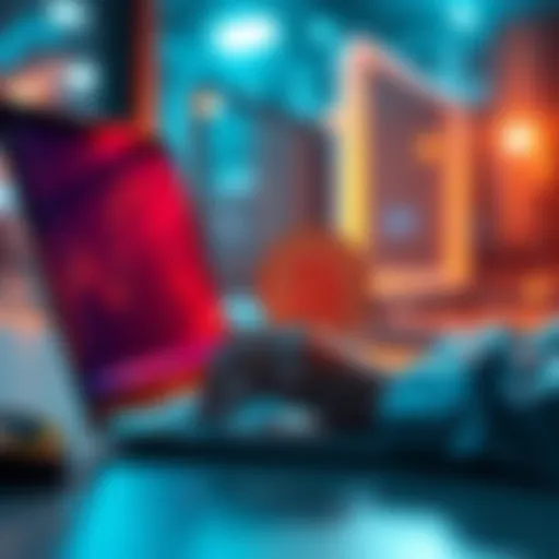 A person using a laptop to sell Bitcoin on a secure instant exchange platform