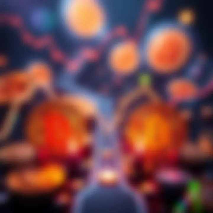 A graphic showing bullish and bearish trends for Bitcoin with arrows pointing up and down, and Bitcoin symbols in the background.