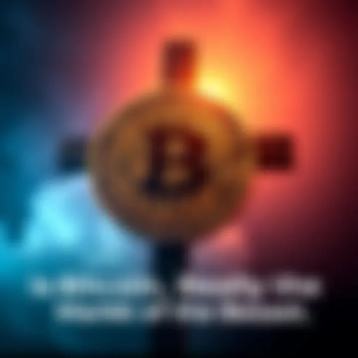 A visual representation of a Bitcoin symbol intertwined with a Christian cross, highlighting the debate about faith and finance.