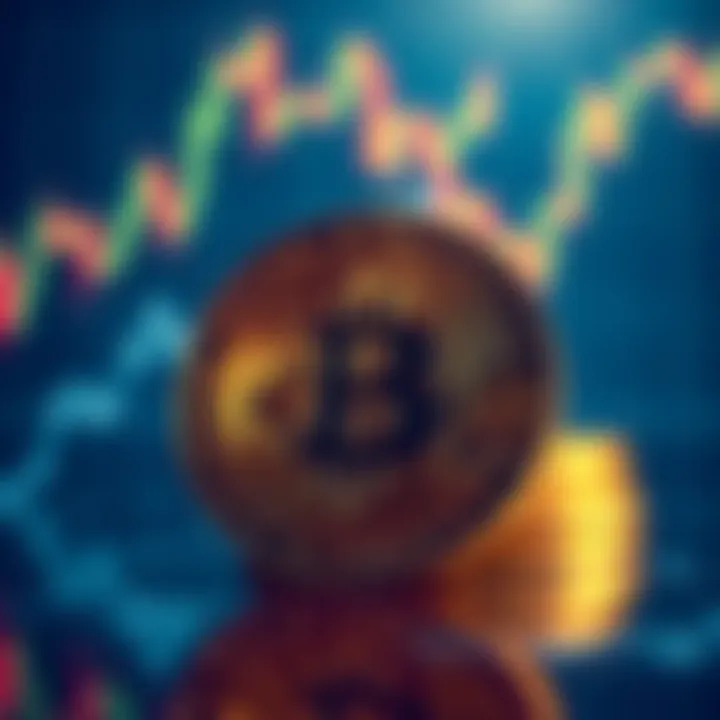 A golden coin with the Bitcoin symbol shines against a backdrop of financial charts and graphs, symbolizing its strength and resilience in the economy.