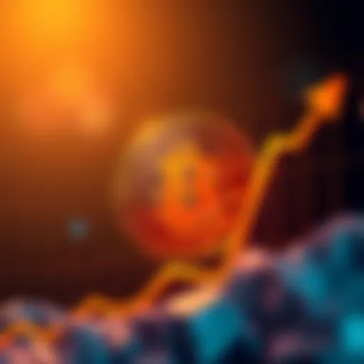 A Bitcoin symbol surrounded by a rising graph, showing the ongoing interest and support for Bitcoin in 2026 despite challenges.