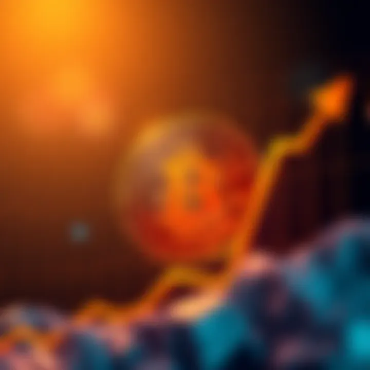 A Bitcoin symbol surrounded by a rising graph, showing the ongoing interest and support for Bitcoin in 2026 despite challenges.