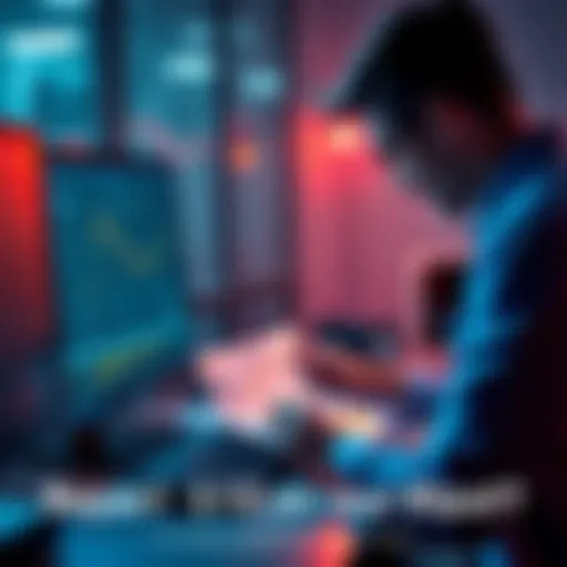 Person checking tax documents related to Bitcoin sale on a computer