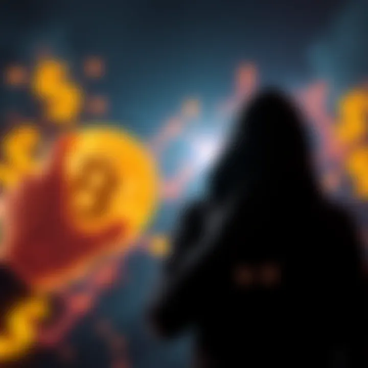 A visual representation of the Liquid Network incident showing Bitcoin graphics and a thief silhouette with dollar signs in the background.