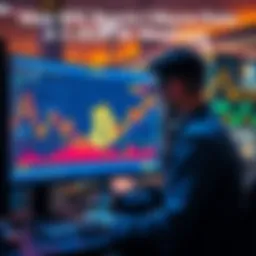 A trader analyzing Bitcoin charts with macroeconomic data on screen