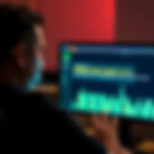 A person looks frustrated while checking a Bitcoin transfer error message on a computer screen.