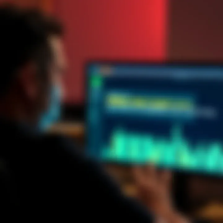 A person looks frustrated while checking a Bitcoin transfer error message on a computer screen.