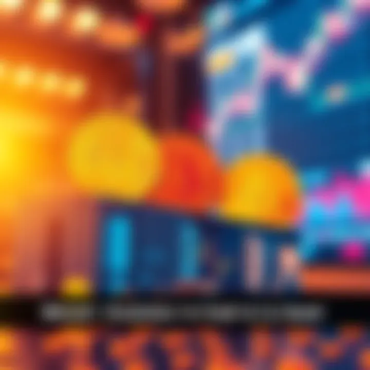 A graphic showing Bitcoin symbols evolving from coins to corporate buildings and stock market charts, representing its shift to a corporate asset