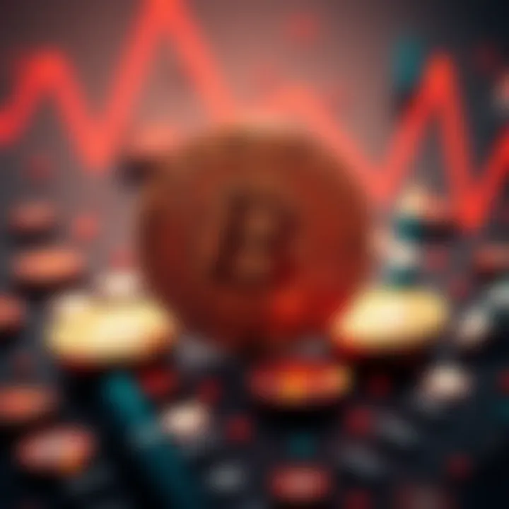 A visual representation of Bitcoin with a focus on its trustless nature, featuring digital coins and symbols of accountability and personal responsibility.