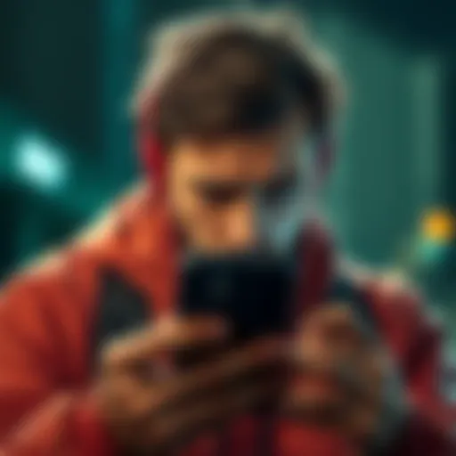 A Bitcoin user looking frustrated while examining a mobile app, representing the search for missing funds during a cryptocurrency transfer.