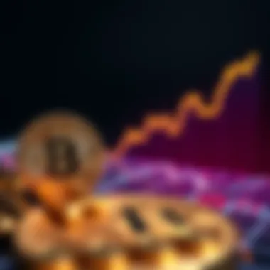 A graph showing Bitcoin's value rising significantly compared to gold amid the Iran conflict