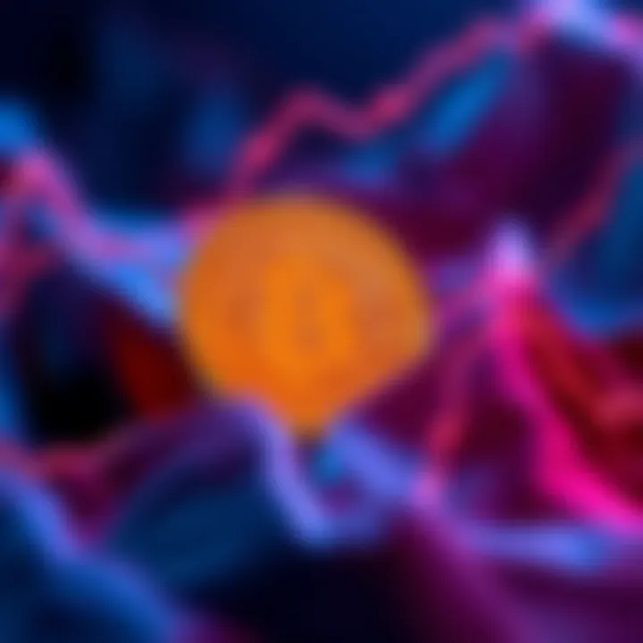 A graphic showing rising Bitcoin value with a golden coin symbolizing growth