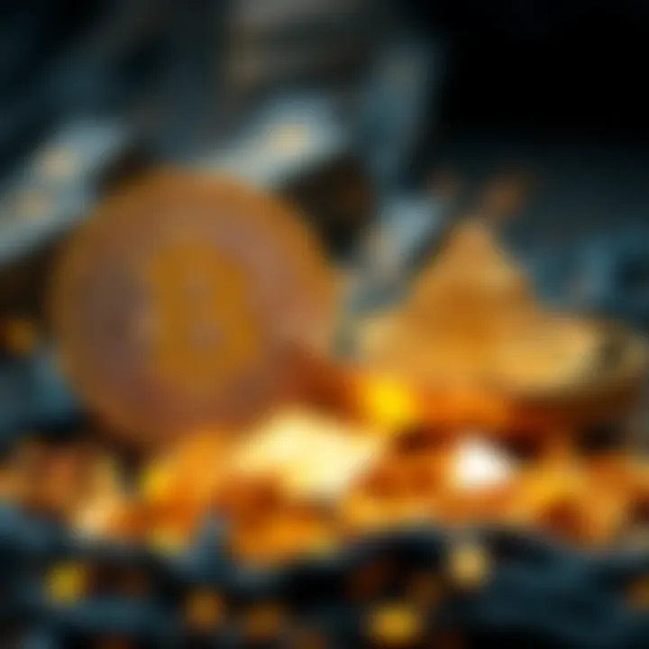 A graphic showing Bitcoin and Gold as competing investment options, highlighting their differences in value and stability.