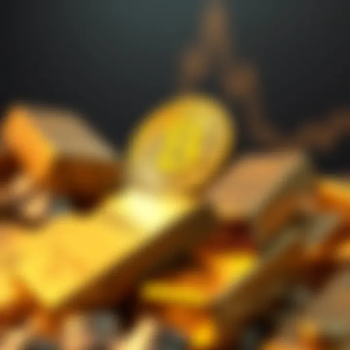 A visual comparison of Bitcoin and gold, showing Bitcoin rising above gold bars, symbolizing its growing preference among investors.