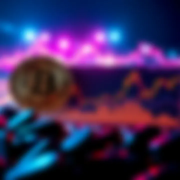 A graphic showing a comparison chart of Bitcoin and Hedera price trends over four months, highlighting changing sentiments.