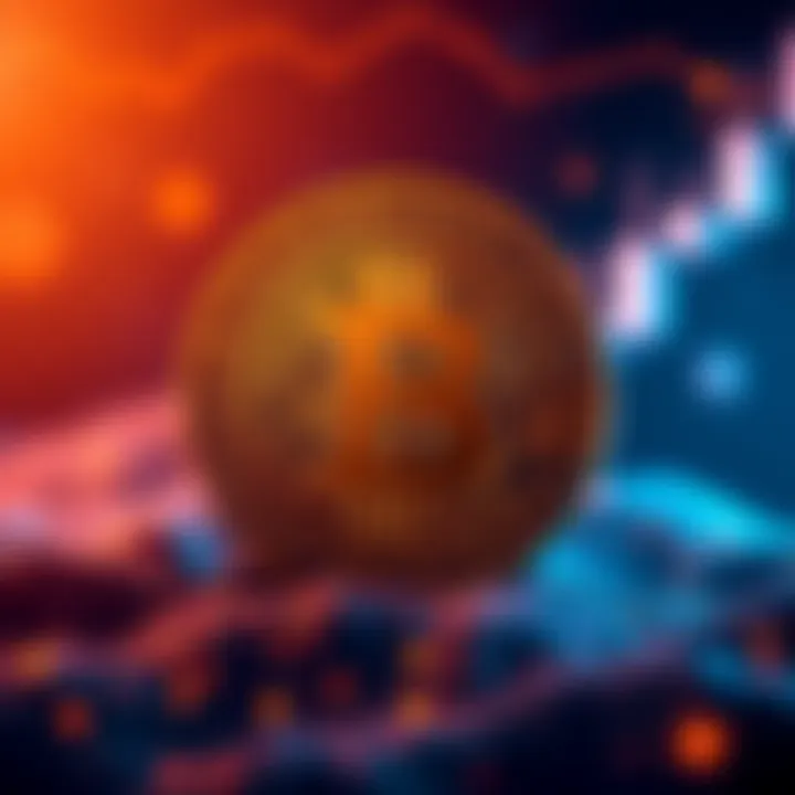 A Bitcoin symbol intertwined with a traditional dollar sign, representing the clash between cryptocurrency and traditional finance.