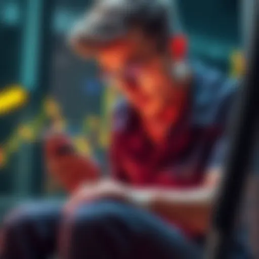 A person examining a Bitcoin wallet on a smartphone, showing security features and market trends.