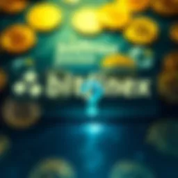 Bitfinex logo over a background of Bitcoin symbols with a question mark representing the controversy over withholding funds.