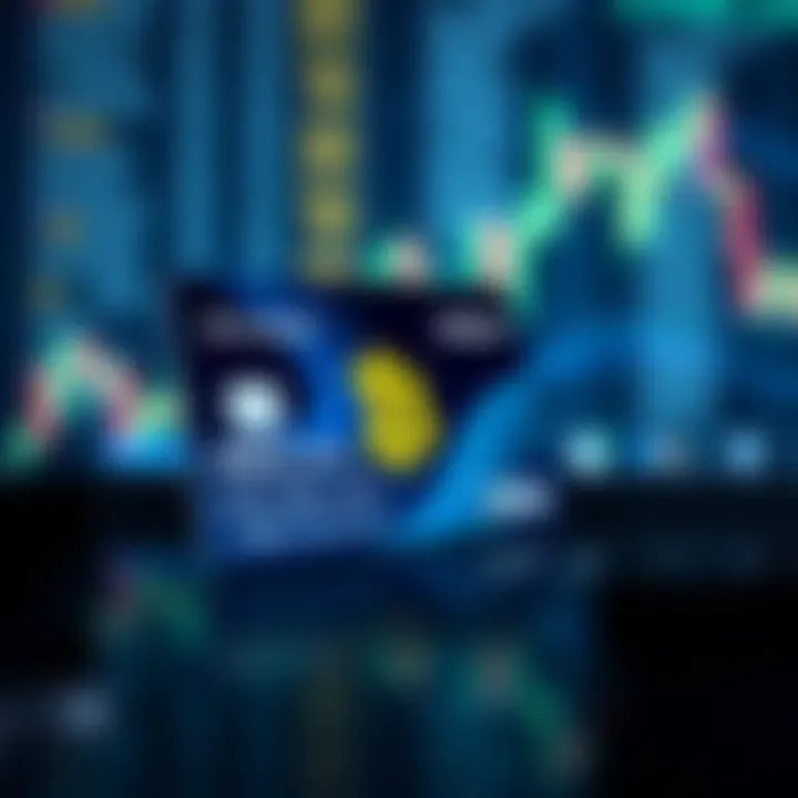 A close-up of the BitMart Card showcasing its sleek design and digital features against a blurred financial background.