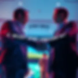 Representatives from BitMart and UNICEF shake hands, symbolizing their partnership to support youth skills in Brazil