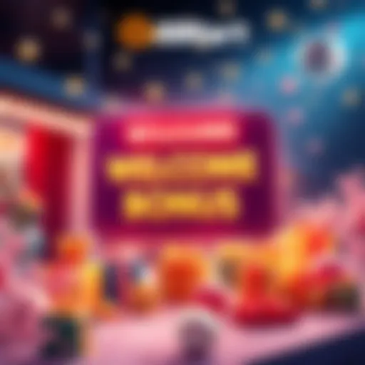 A digital representation of a welcome bonus promotional graphic featuring 14,000 USDT and festive elements