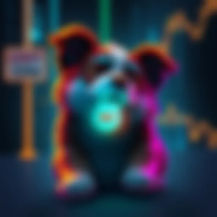 Graphic showing BitMart logo with Barking Puppy (BP) token and USDT trading symbols