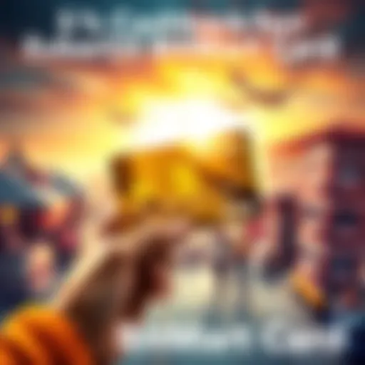 Person holding a BitMart Card with travel destinations in the background
