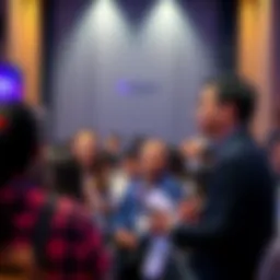 Nenter Chow, CEO of BitMart, speaks at HKUST about his Web3 career journey, surrounded by enthusiastic attendees.