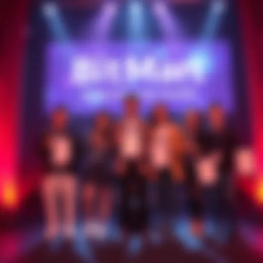 Ten winners holding trophies and certificates at the BitMart Global Influencer Awards ceremony