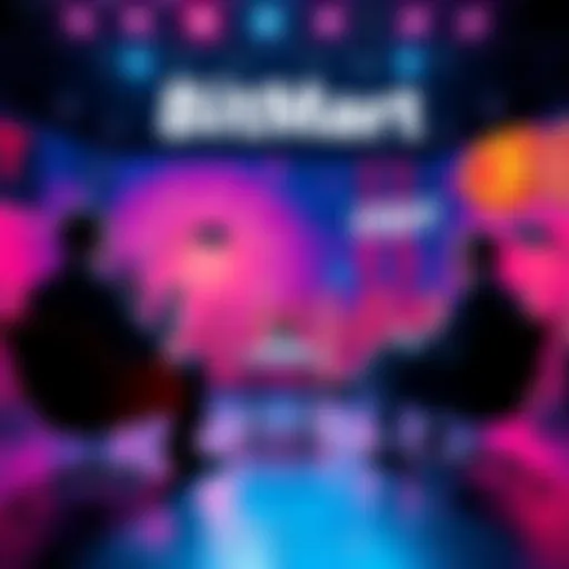 A graphic showing a speaker discussing real-world assets in blockchain technology during an interview session, with a visual representation of USDT and crypto symbols in the background.