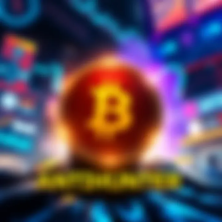 Graphic showing BitMart's announcement of AntiHunter's listing with a crypto theme