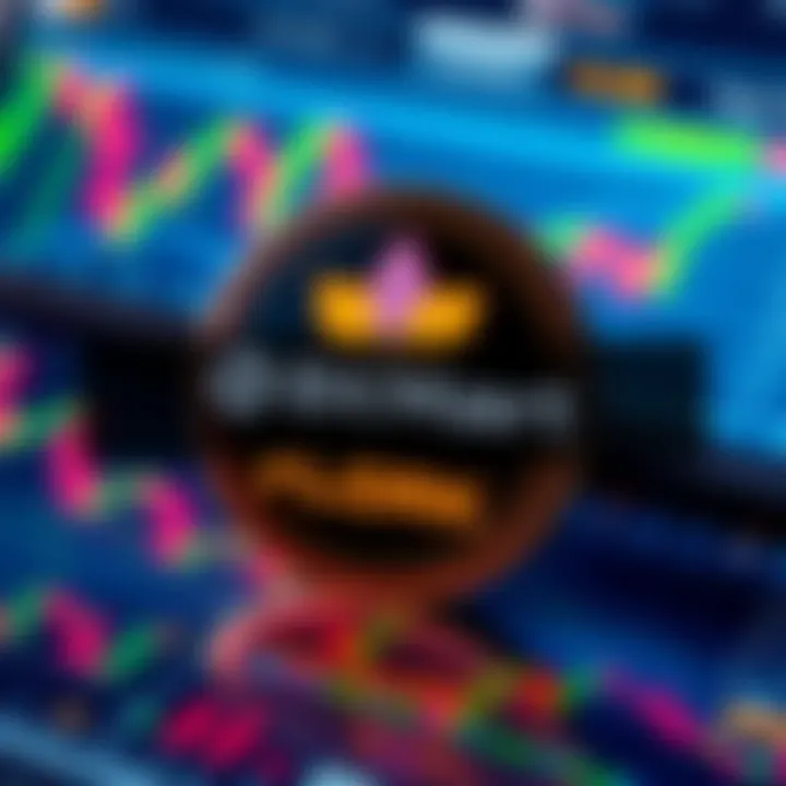 Graphic showing BitMart logo with Flork coin symbol on a digital trading platform background