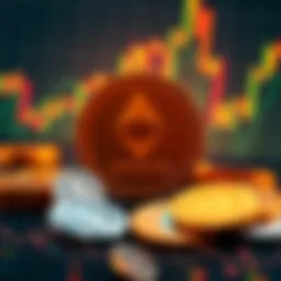 Bitmine logo with Ethereum coins and a financial chart background showing significant growth