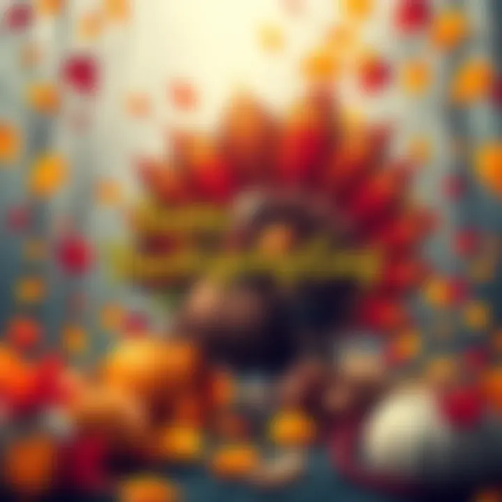 Bitto Thanksgiving Card Design A colorful Thanksgiving card featuring autumn leaves, a turkey, and festive messages celebrating the crypto community, reflecting gratitude and good vibes.
