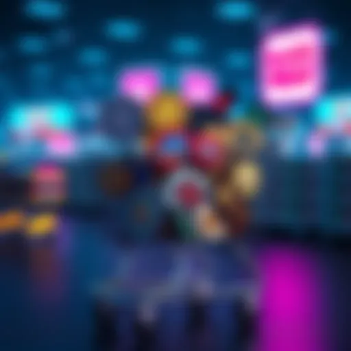 A shopping cart filled with popular cryptocurrencies, symbolizing Black Friday deals