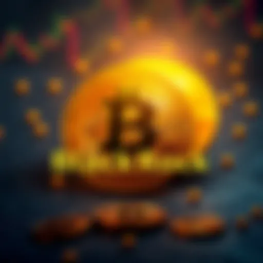 BlackRock logo with Bitcoin symbols in the background, representing a shift in investment strategy.