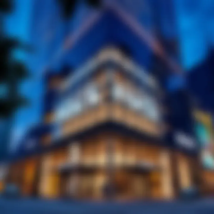 Blackrock Building Exterior A modern office building with the Blackrock logo prominently displayed, symbolizing their growing presence in finance.